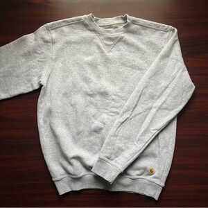 Carhartt Crewneck Loose Fit Bottom Logo Gray Mens Size Small